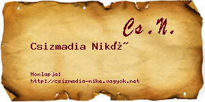 Csizmadia Niké névjegykártya